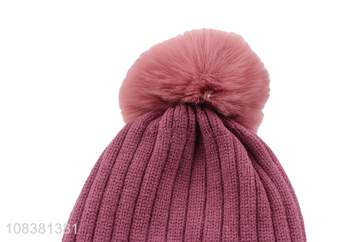 Simple Style Ladies Beanies Winter Warm Knitted Hat