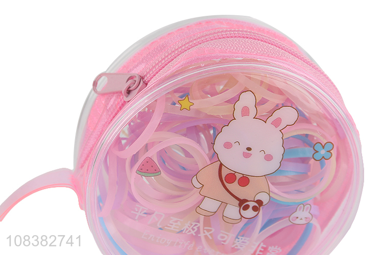 Factory supply mini small elastic hair bands with zippered bag