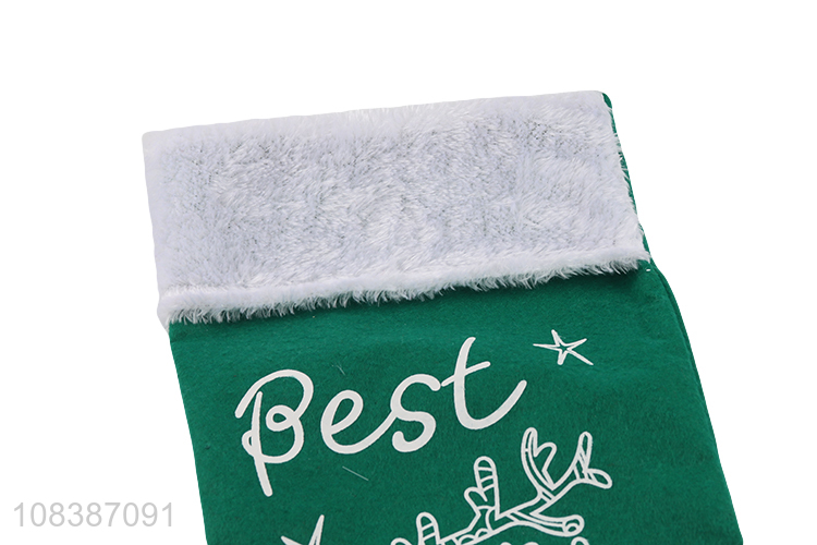 Online wholesale polyester christmas sock christmas gift bag