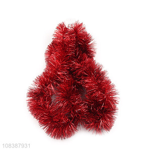 Factory supply Christmas tinsel garland happy new year party decoration