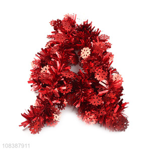 Hot selling metallic glitter tinsels Christmas party background decoration