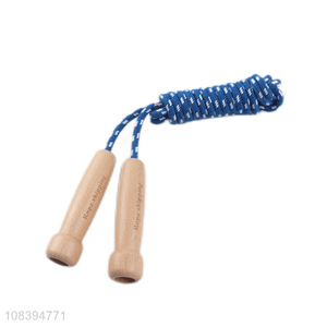 Wholesale wooden handle jump rope for student sports