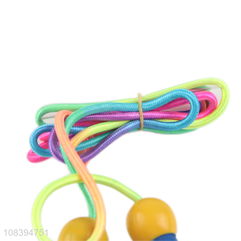 High quality student jump rope with wooden handle for sale