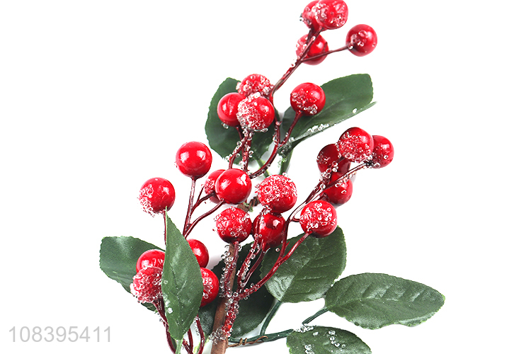 Best price party decoration christmas picks with red berries