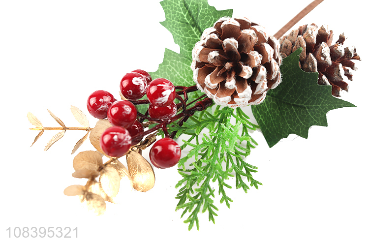 Latest products decorative christmas picks with red berries