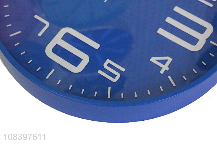 China supplier blue plastic wall clock office silent clock