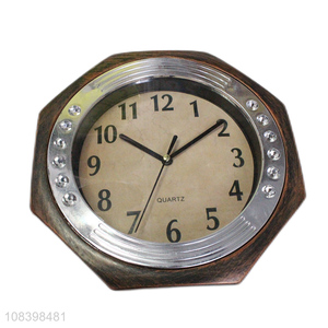 Wholesale round retro quartz digital clock home decorative clock