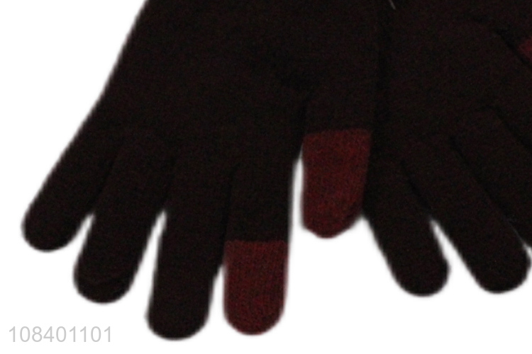 Factory price acrylic warm winter gloves for sale