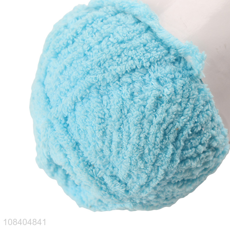 Wholesale Price Blue Manual Knitted Polyester Yarn