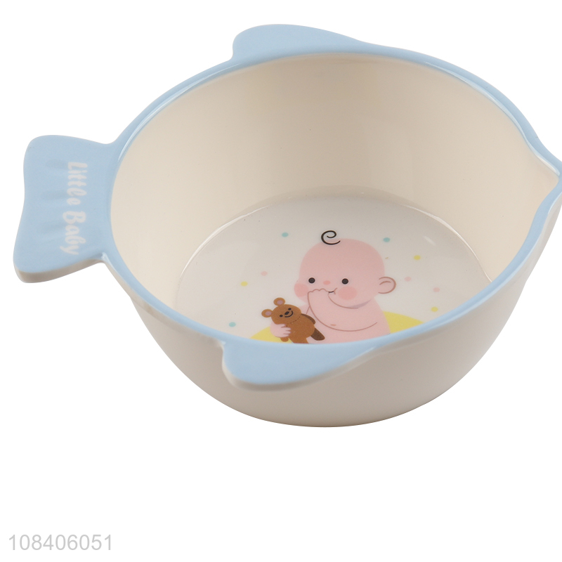 Low price melamine fish-shaped bowl baby bowl wholesale