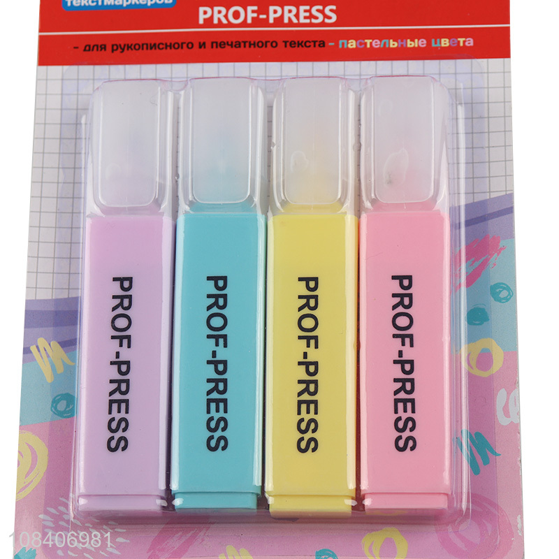 Wholesale from china 4pieces multicolor fluorescent pen set