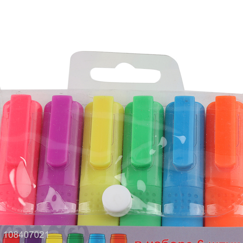 Top products 6colors office stationery fluorescent pens