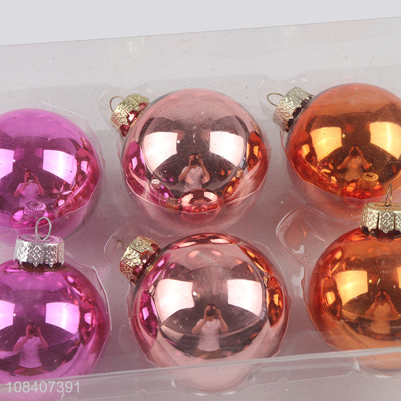 Hot products 6pcs christmas balls glass decorative balls