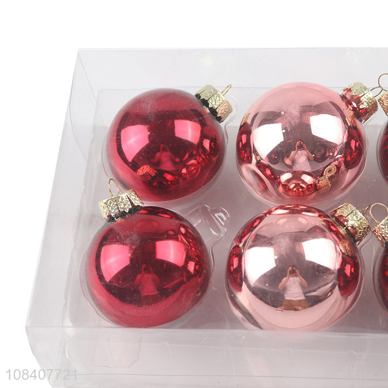 Good wholesale price creative glass christmas balls for hanging