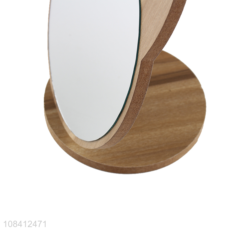 Bottom price standing cosmetic mirror table mirror with wooden frame