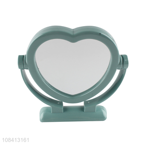 China products heart shape plastic desktop cosmetic mirror