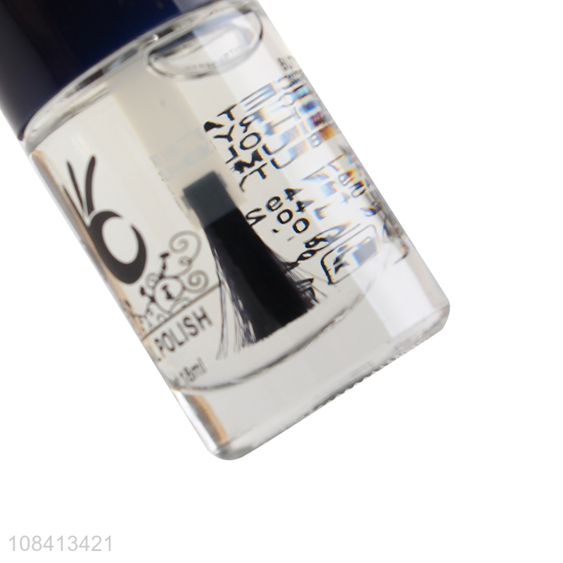 Yiwu market 18ml long lasting transparent nail polish