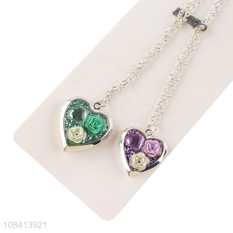 Best seller peach-heart necklace fashion alloy necklace