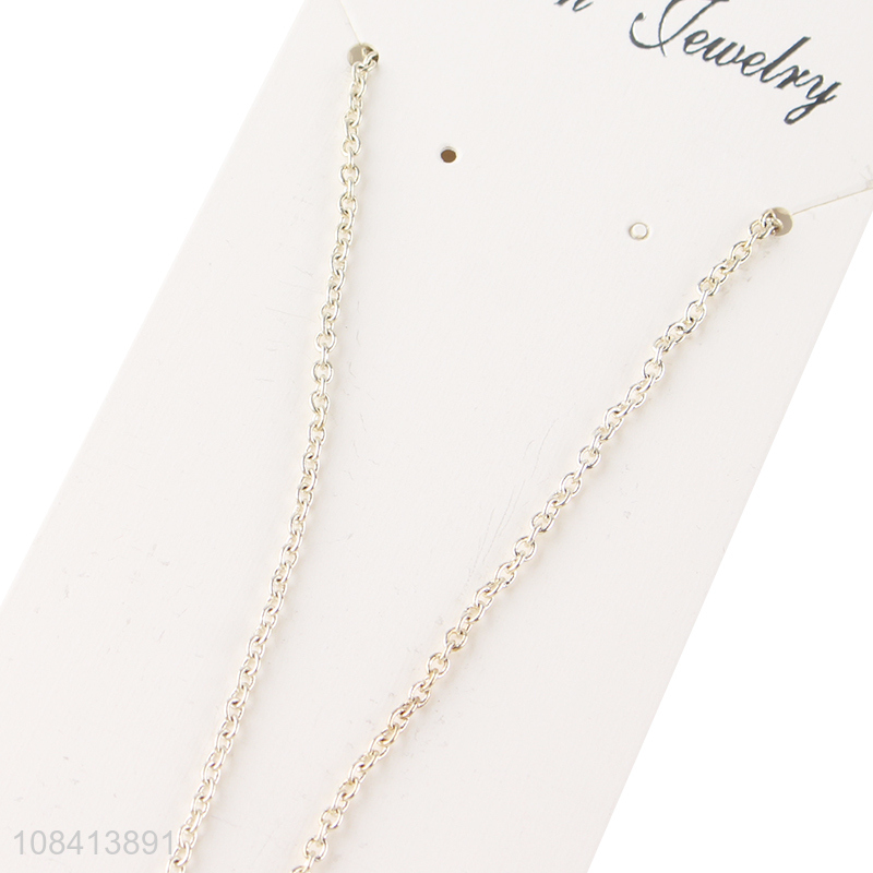 Low price fashion alloy necklace sweater chain wholesale