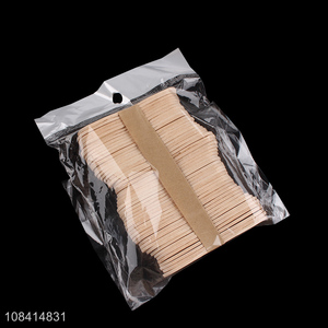 Factory price 50 pieces wooden ice cream sticks disposable popsicle sticks