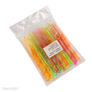 Wholesale 50pcs food grade plastic fruit picks appetizer cocktail toothpicks