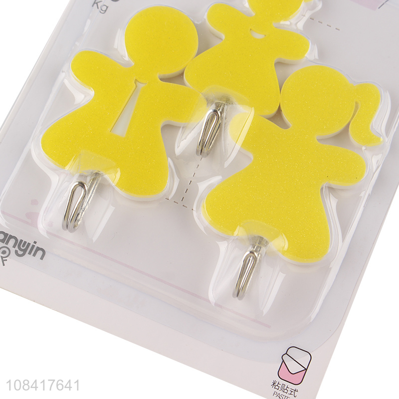 Low price acrylic hanging hooks home wall sticky hooks