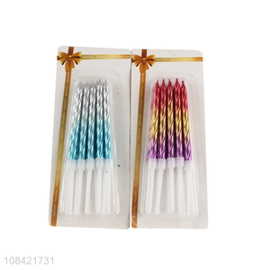 Good Price 10 Gradient Birthday Party Candles Wholesale
