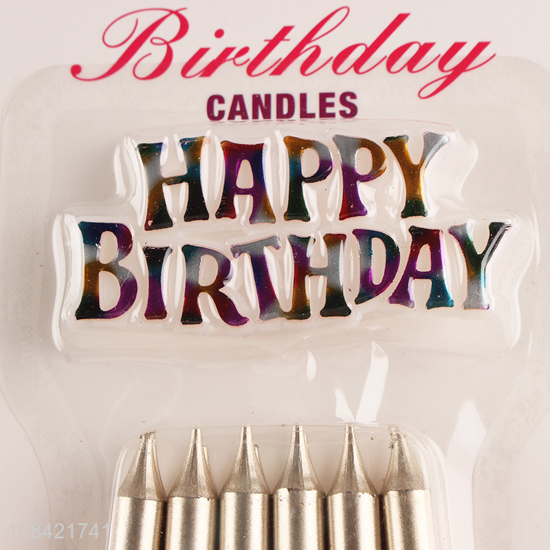 Factory price 12 creative gold plated birthday candles