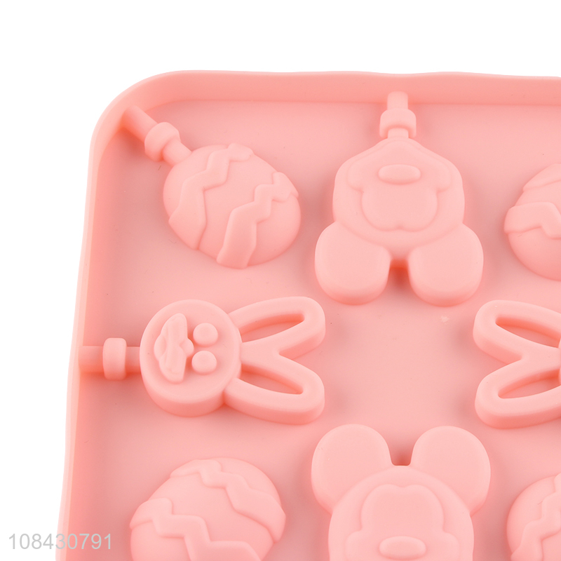 Recent design food grade non-stick silicone lollipop molds chocolate molds