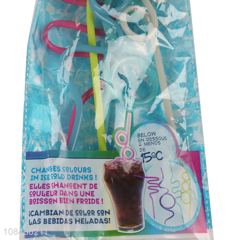 Good selling colourful 5pieces juice straw for daily use