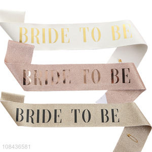 Wholesale BRIDE TO BE Sash Shiny Party Sashes for Bride