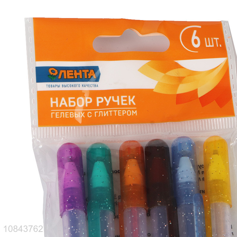 Wholesale from china 6pieces multicolor gel pens set