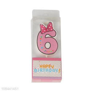 Hot selling cute number candle birthday candle cake copper candle