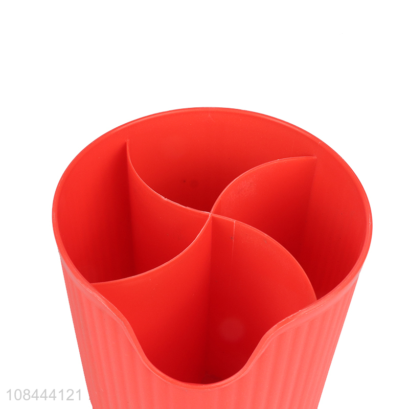 Good quality 4 divided plastic chopsticks holder spoons & forks holder