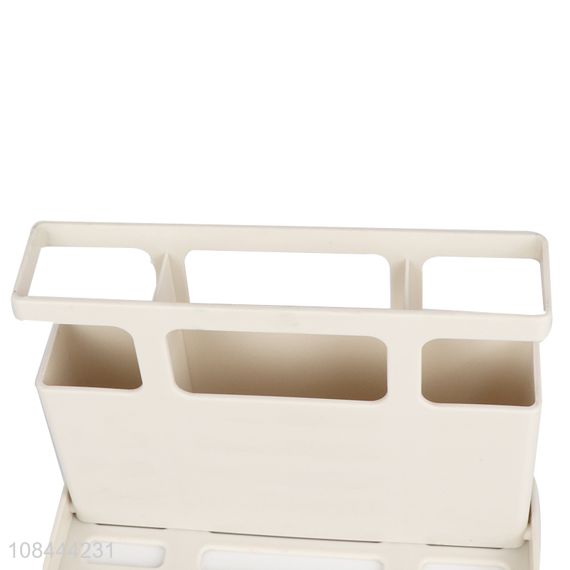 High quality plastic folding dish drying rack with chopsticks holder
