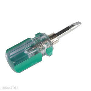 Good quality simple short handle slotted screwdriver