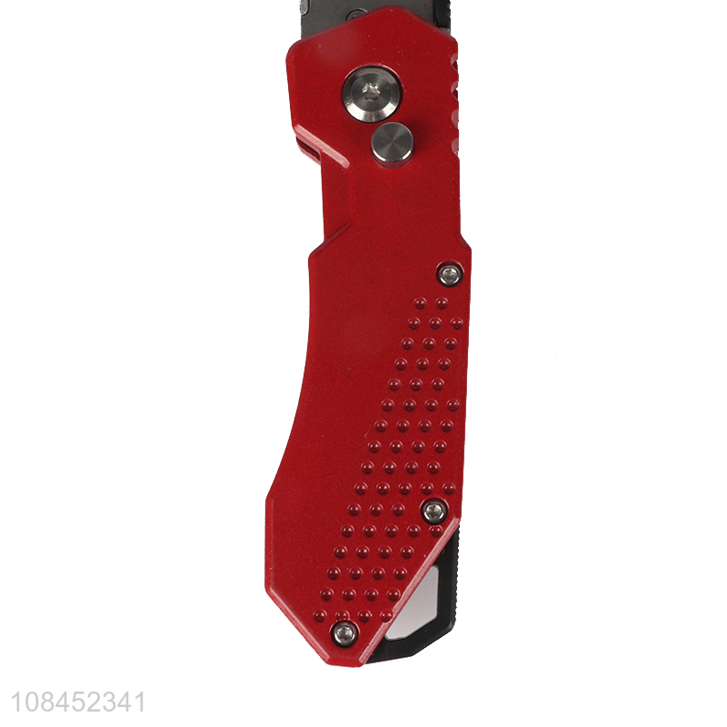 Hot selling folding zinc alloy utility knife with stainless steel blade
