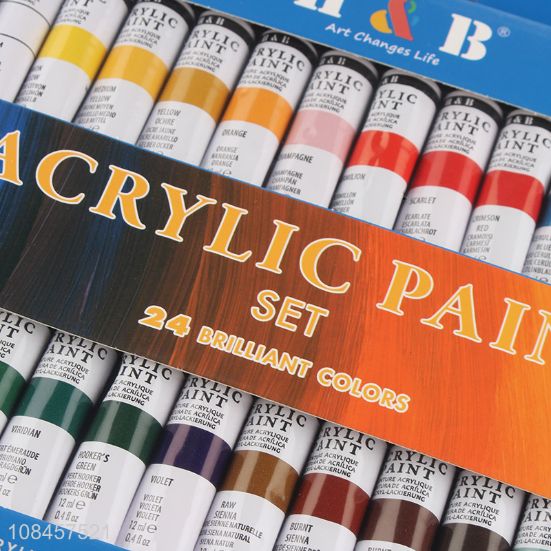 Yiwu market wholesale 24 color art acrylic paint