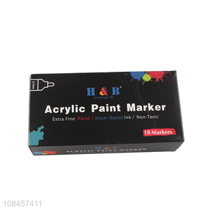 China supplier 18pcs acrylic paint marker for fine art