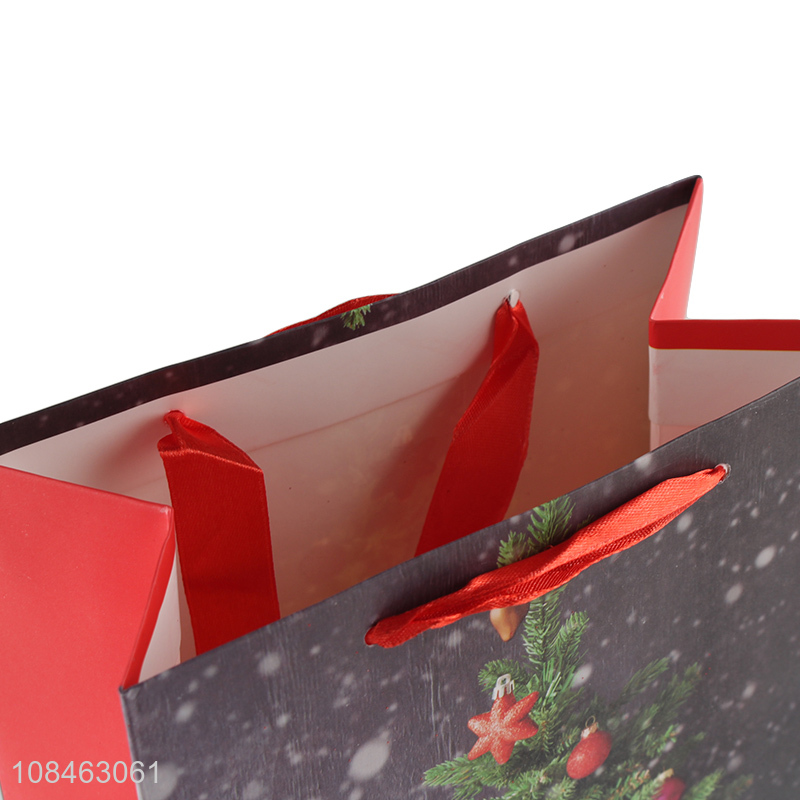 Best selling christmas printed paper bag gifts packaging bag