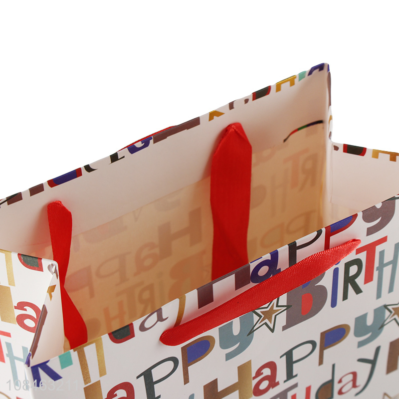 China wholesale colorful birthday gifts packaging bag shopping bag