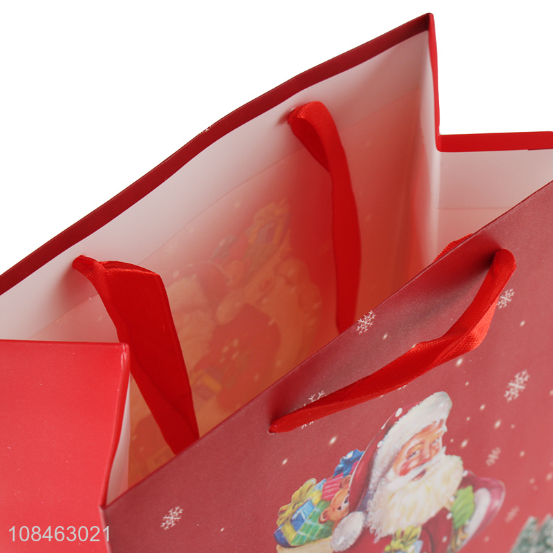 Top selling santa claus printed shopping bag gifts bag