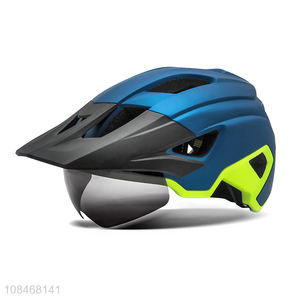 Factory supply adult bike helmet with magnetic goggle & usb rechargetable rear light