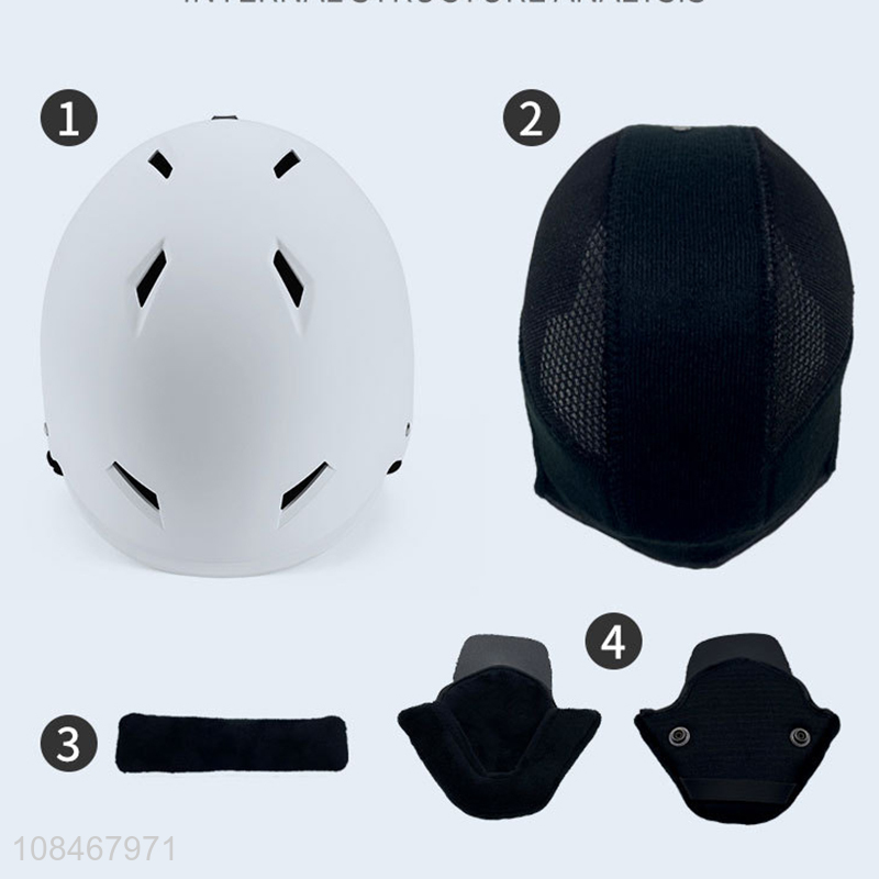 Hot selling cute windproof impact resistance snow sport helmet for kids & adults