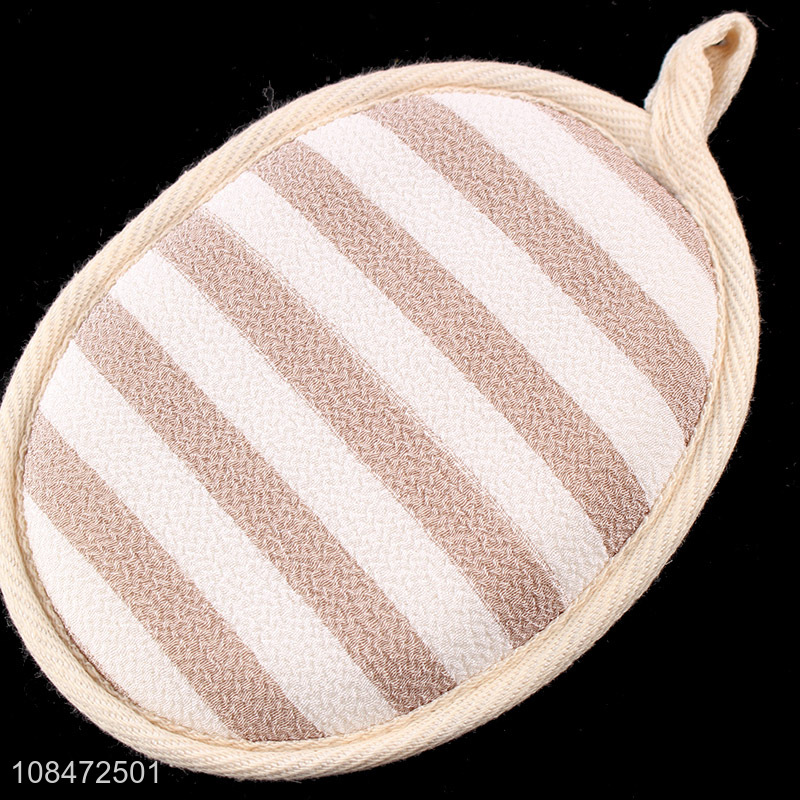 Wholesale exfoliating sponge pad body scrubber linen scrubbing pads