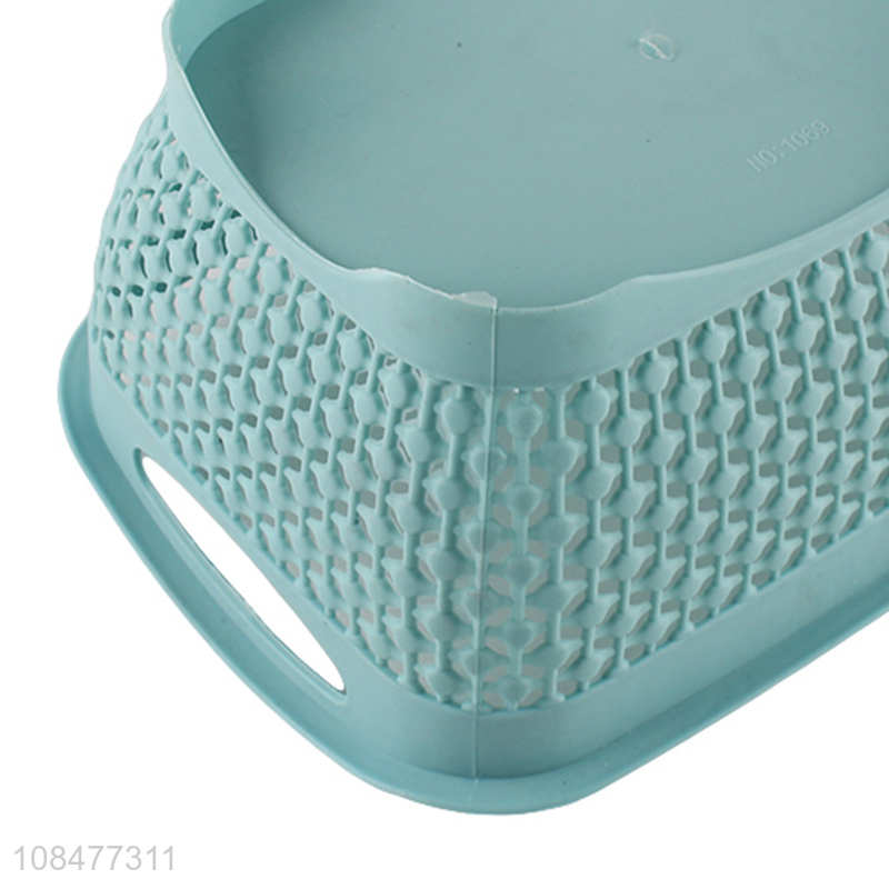 Hot items plastic household storage basket with handles