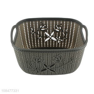 New products heavy duty plastic storage basket with handles