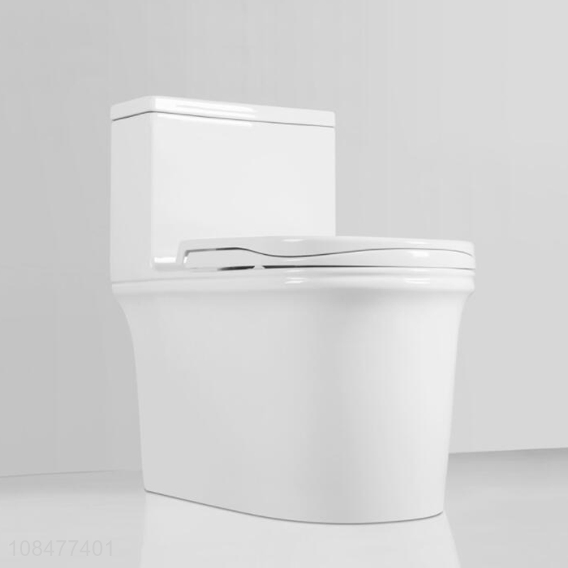 Wholesale 300/400mm 3/6L upper-pressing one piece toilet with big comfy seat