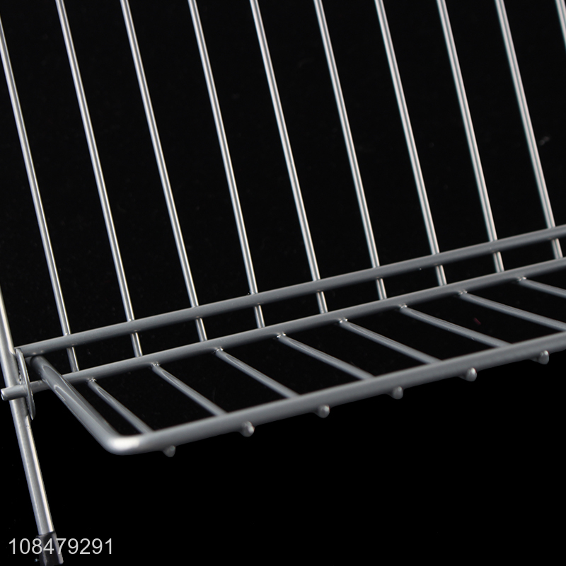 Factory price simple folding iron wire dish rack plate storage rack
