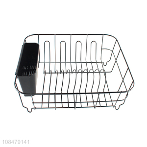 Wholesale iron wire dish rack kitchen countertop dish drainer rack